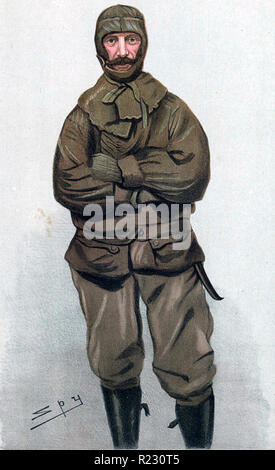 FREDERICK Jackson (1860-1938) English explorateur de l'Arctique dans une caricature de Spy pour Vanity Fair en 1897 Banque D'Images