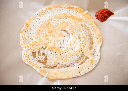 Dosa pancake sur Little India à Singapour. Plat local en Asie du sud-est. Banque D'Images