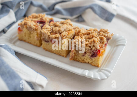 Gâteau Streusel aux fruits Banque D'Images