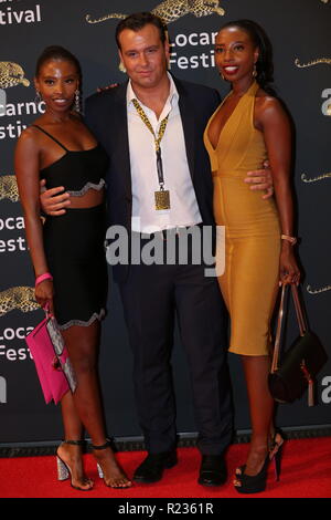 LOCARNO, SUISSE - Aug 11, 2018 : les clients de la soirée de clôture du 71e Festival du Film de Locarno (ph : Mickael Chavet) Banque D'Images