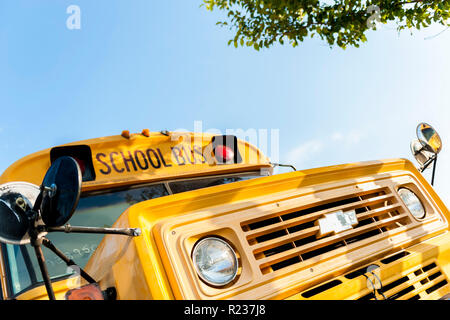 Old American Schoolbus Banque D'Images