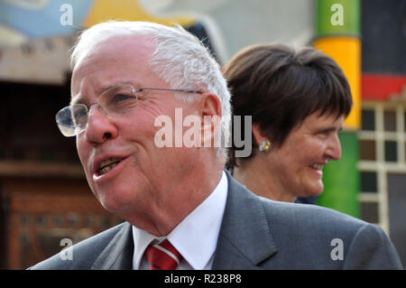 L'ancien gouverneur et le chancelier fédéral suisse Christoph Blocher au Musée national suisse de l'inauguration de la nouvelle exposition sur l'histoire suisse Banque D'Images