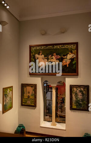 Intérieur du musée Sorolla, maison d'artiste, transformé en musée après la mort de sa veuve, Madrid, Espagne Banque D'Images