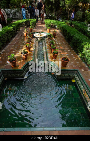 Jardin du Musée Sorolla, musée Sorolla, artistes maison , jardin inspiré de l'Alhambra et Generalife dans Garanada, Madrid, Espagne Banque D'Images