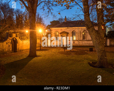 Musée Palais de Ripon Ripon au crépuscule North Yorkshire Angleterre Banque D'Images