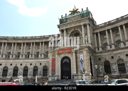 Vienne, Autriche Hofburg entrée du musée Banque D'Images