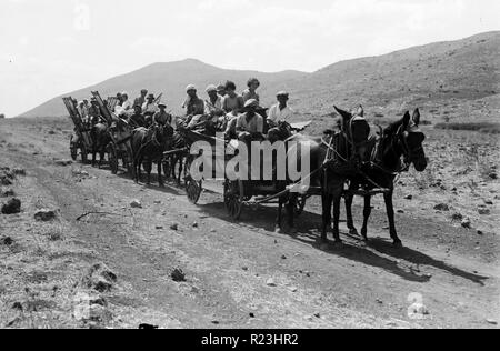 L'arrivée des colons juifs. Les colonies juives et les colonies. À partir d'une colonie juive, un camp. Entre 1920 et 1930 Banque D'Images