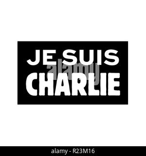 Je suis appelé Charlie je suis Charlie en langue française Banque D'Images