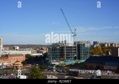 Construction de nouveaux Leeds City College sur quarry hill par wates yorkshire royaume uni Banque D'Images