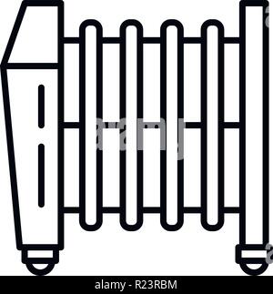 Chauffage radiateur, icône de style contour Illustration de Vecteur