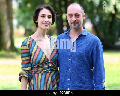 LOCARNO, SUISSE - Aug 09, 2018 : Silvia D'Amico et Daniele Parisi assiste à l'Ospite 'photocall' au Festival du Film de Locarno (Ph : Mickael Chavet) Banque D'Images