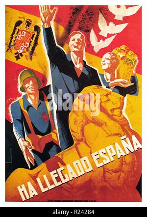 La guerre civile espagnole (nationaliste pro-Franco) affiche de propagande 1938 Banque D'Images