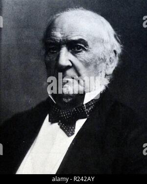Gladstone. De l'île de la race, un livre du 20e siècle, couvrant l'histoire des îles britanniques de l'époque pré-romaine à l'ère victorienne. Écrit par Sir Winston Churchill et abrégée par Timothy Baker. Banque D'Images