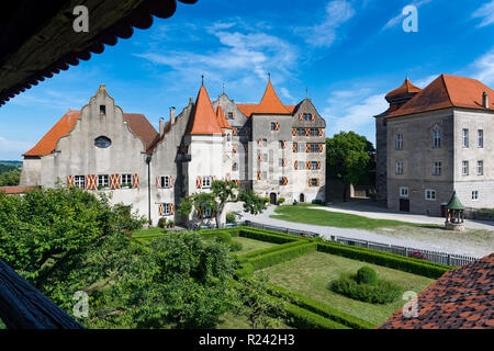 Une partie de l'intérieur de l'Harburg Château en Bavière, Allemagne Banque D'Images