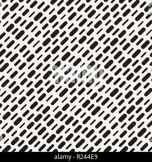 Noir et Blanc arrondi irrégulier Motif de pointillés. Un moderne Illustration de Vecteur