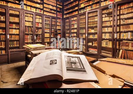 Carrara Académie des beaux-arts, le fonds ancien de la bibliothèque, Carrare, Toscane, Italie, Europe Banque D'Images