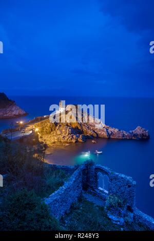 L'église de S. Pietro, Portovenere, Ligurie, Italie, Europe Banque D'Images