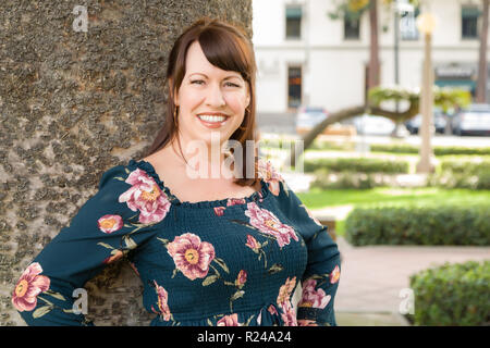 Portrait Portrait of Attractive Young Woman. Banque D'Images