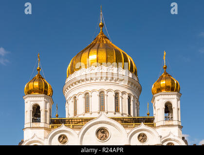 Cathédrale du Christ Sauveur à côté de la rivière de Moscou, Moscou, Russie, Europe Banque D'Images