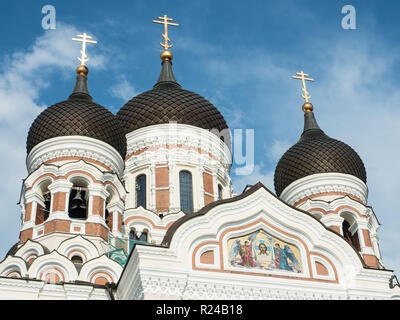 La cathédrale Alexander Nevsky (Eglise orthodoxe russe), Toompea (Ville Haute), UNESCO World Heritage Site, Tallinn, Estonie, pays Baltes, Europe Banque D'Images