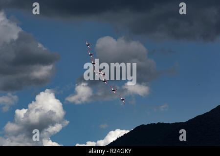 Air Show PC7 & Harley Davidson Festival, Lugano Suisse Banque D'Images