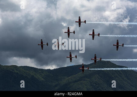 Air Show PC7 & Harley Davidson Festival, Lugano Suisse Banque D'Images