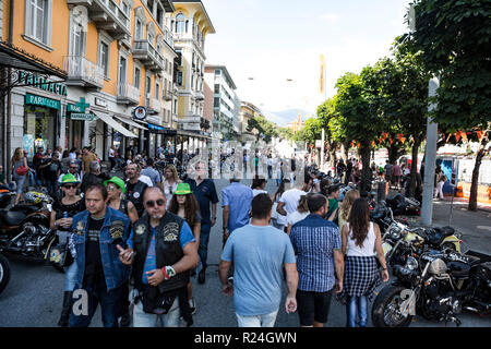 Air Show PC7 & Harley Davidson Festival, Lugano Suisse Banque D'Images