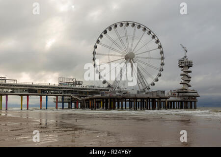 La Jetée de Scheveningen à La Haye, Pays-Bas Banque D'Images