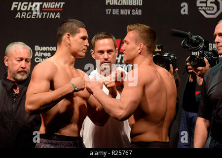 Buenos Aires, Argentine. 16 Nov, 2018. Magny vs Ponzinibbio tenue à Roca Arena Park. Buenos Aires, Ar. Credit : Reinaldo Reginato/FotoArena/Alamy Live News Banque D'Images