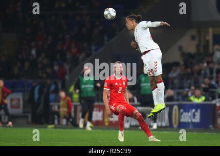 Cardiff, Royaume-Uni. 16 novembre 2018. Ligue des Nations Unies de l'UEFA. Pays de Galles / Danemark Banque D'Images