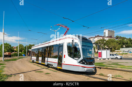 Le tramway de la ville de Rostov-sur-Don, Russie Banque D'Images