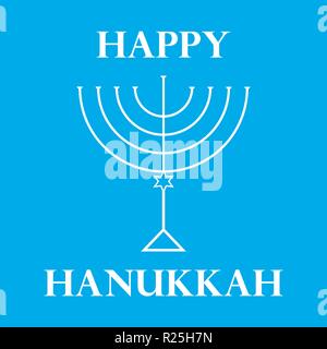 Hanukkah Menorah sur fond bleu clair, un Illustration de Vecteur