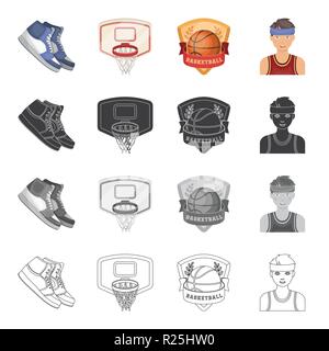 Kodes, chaussures, cuir, et autre icône de style cartoon.Sportif, jeu, uniforme, icônes de la collection ensemble. Illustration de Vecteur