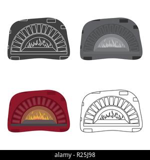 Art, boulangerie, pain, brick,brûler,caricature,cuisine,classique,design,DE,élément,bois,cheminée,flamme,chaud,icône illustration,logo,isolé,maçonnerie,vieux,ouvrir,four,pizzeria,pizza,rouge,restaurant,pierre,signe symbole,cuisinière,vintage,web,bois,bois,vecteurs vecteur, , Illustration de Vecteur