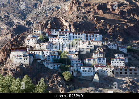 Le monastère de Karsha, Zanskar, le Jammu-et-Cachemire, l'Inde Banque D'Images
