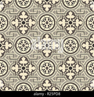 Floral motif carreaux style espagnol, habituellement utilisée dans les carreaux en Espagne, au Portugal et dans d'autres pays méditerranéens Banque D'Images