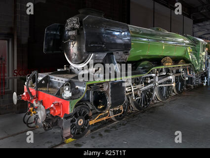 The Flying Scotsman train à vapeur, National Railway Museum, York, Angleterre, Royaume-Uni. Banque D'Images