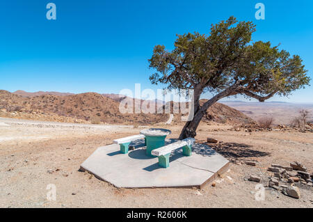 Pique-nique dans la région de Spreetshoogte pass, Namibie Banque D'Images