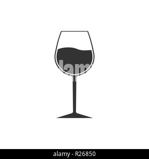 L'icône du vin. Gobelet symbole. Vector design plat Illustration de Vecteur