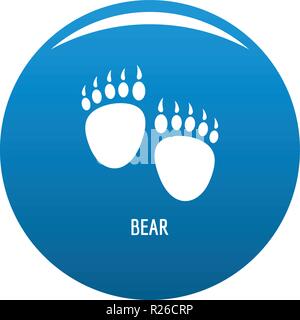 Icône de l'étape de l'ours bleu vector isolated on white background Illustration de Vecteur