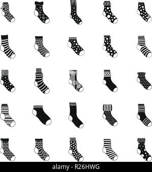 Textile chaussettes icons set. Illustration simple de 25 textile chaussettes vector icons for web Illustration de Vecteur