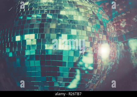 Boule disco dance party background Banque D'Images