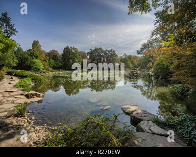 Jardin japonais à la Centennial Hall in Wroclaw, Pologne Banque D'Images