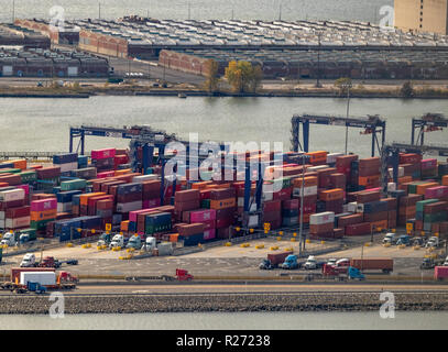 Vue aérienne d'hélicoptère de GCT Bayonne Bayonne, terminal à conteneurs, Jersey City, New Jersey, USA Banque D'Images