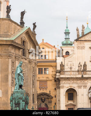 Statue du pont Charles à Prague Banque D'Images