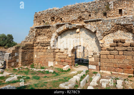 Ruines de l'ancienne helenistic ville de Milet situé près du village moderne de Balat dans Aydn, Province de la Turquie. Bains romains, Calidaium. Banque D'Images