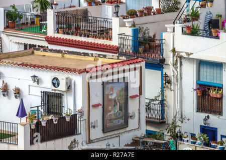 Alicante espagne, pittoresque Barrio Santa Cruz, Alicante Espagne Banque D'Images