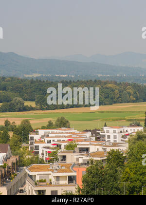 Les paysages ruraux de Suisse près de Zurich. Neiderrohrdorf ville. La Suisse. Banque D'Images