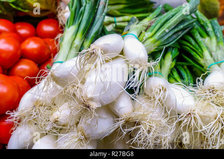 Marché de légumes frais Oignon Banque D'Images