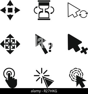 Icônes de flèche. Simple jeu d'icônes vectorielles de flèche 9 pour web isolé sur fond blanc Illustration de Vecteur